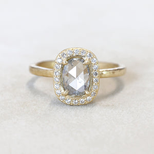 0.68ct light grey diamond ring