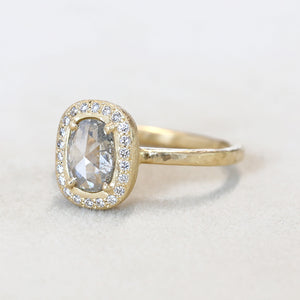0.68ct light grey diamond ring