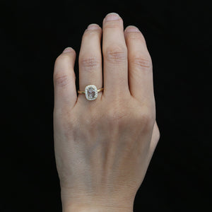 0.68ct light grey diamond ring
