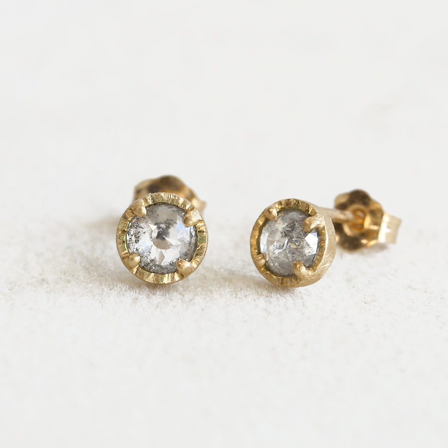 0.58ct Salt & Pepper diamond studs