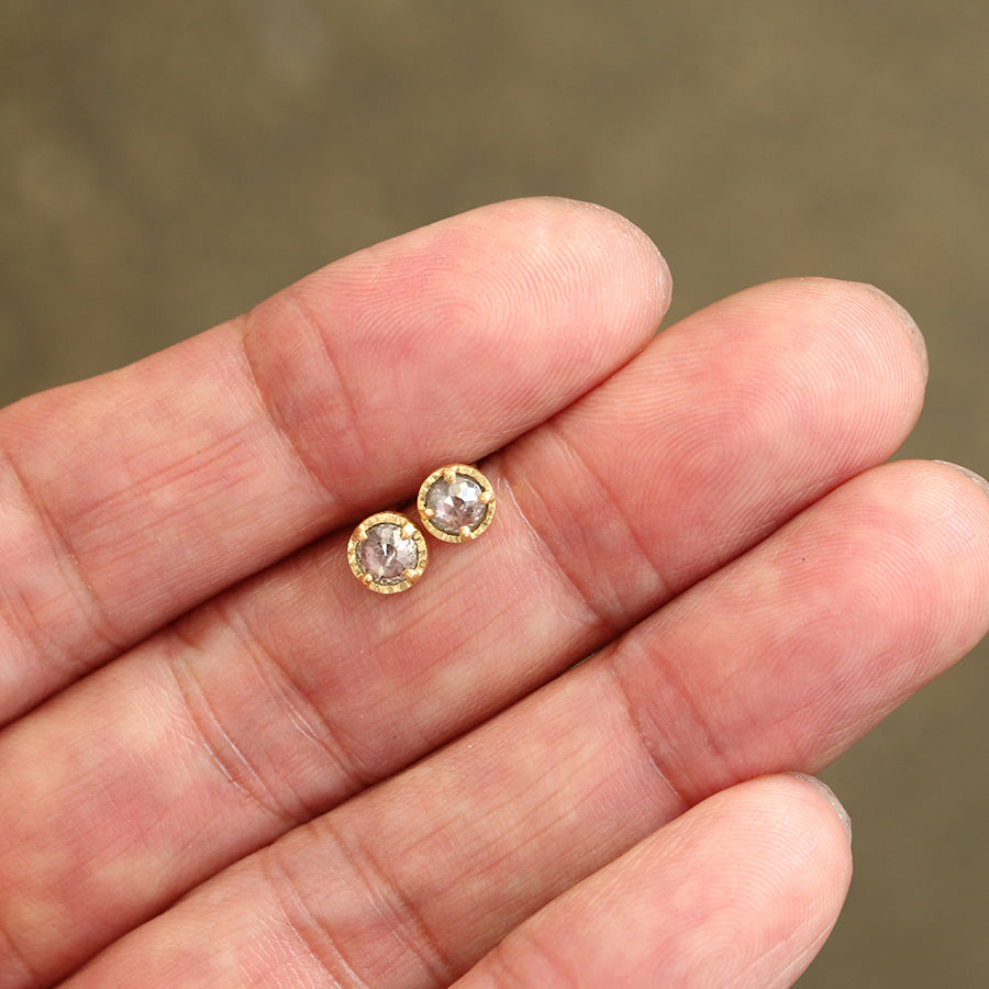 0.58ct Salt & Pepper diamond studs