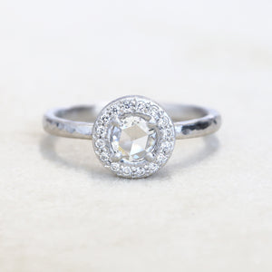 0.30ct rose cut diamond ring