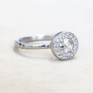 0.30ct rose cut diamond ring