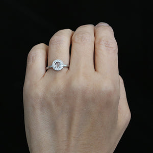 0.30ct rose cut diamond ring