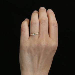 0.32ct light grey diamond Muguet ring