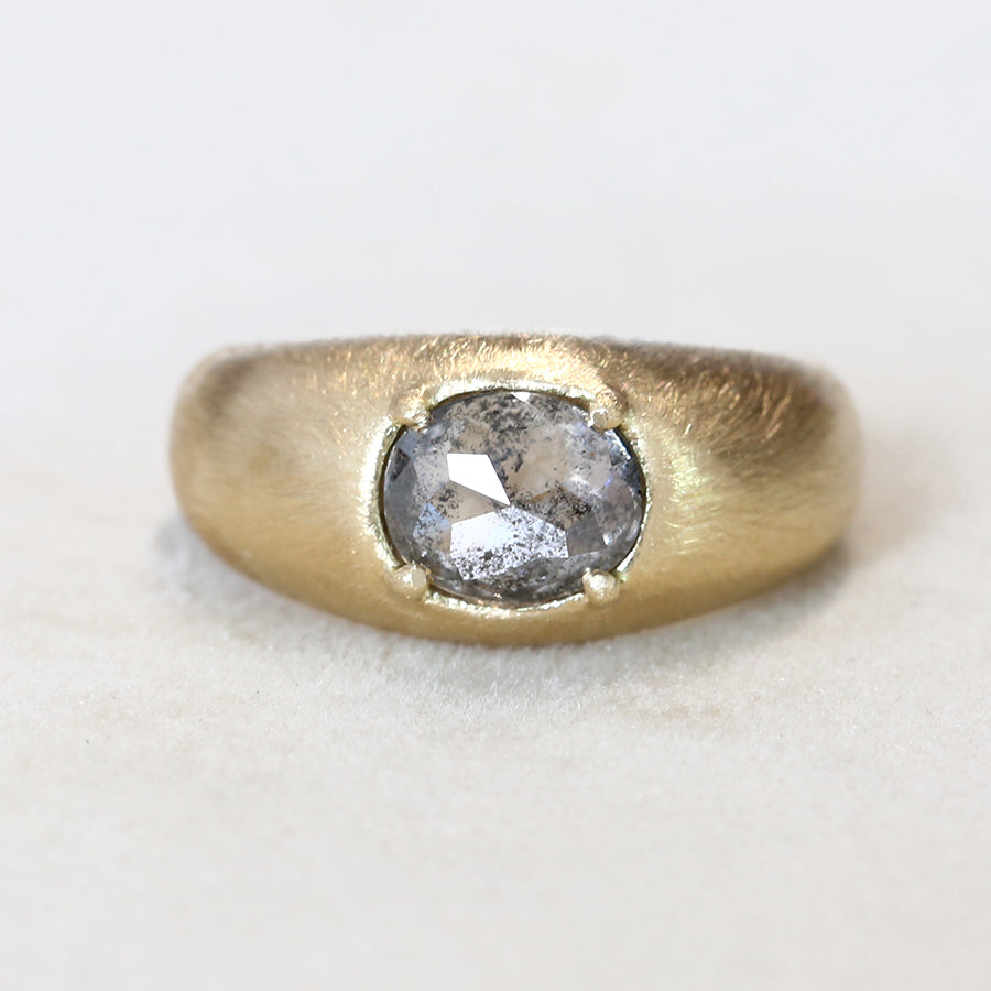 1.40ct Salt & Pepper diamond Zen ring
