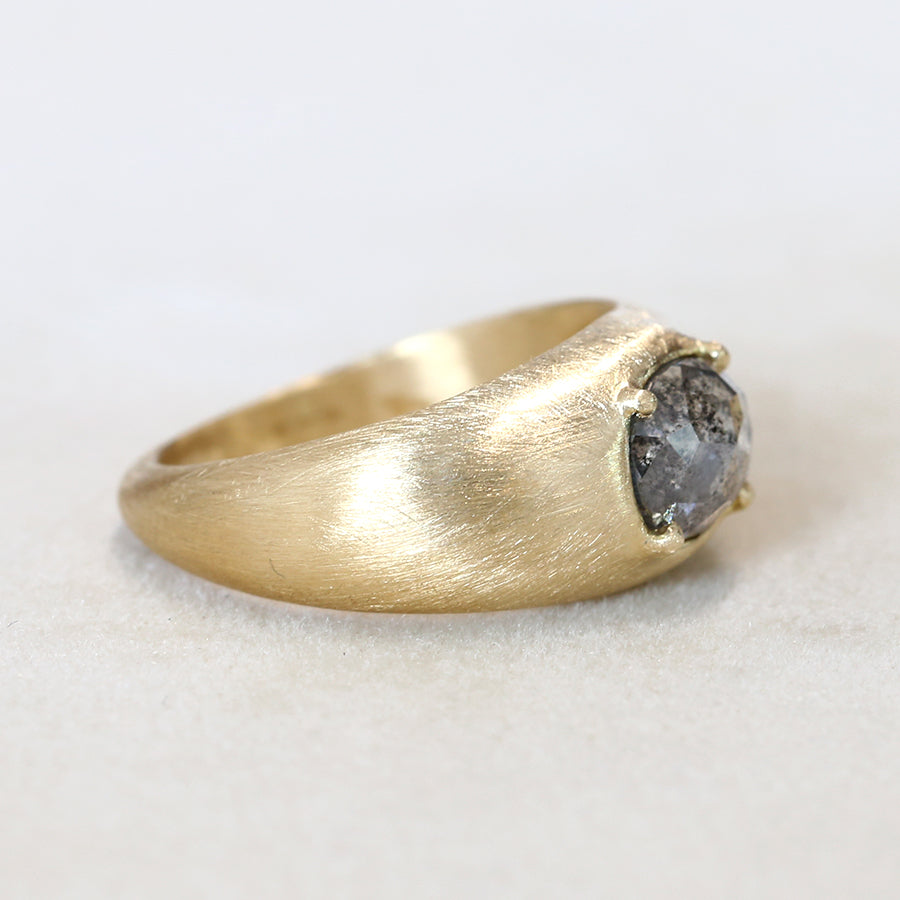 1.40ct Salt & Pepper diamond Zen ring
