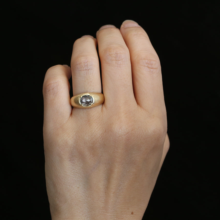 1.40ct Salt & Pepper diamond Zen ring