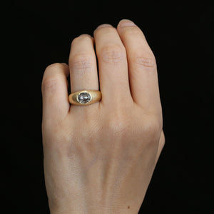 1.40ct Salt & Pepper diamond Zen ring