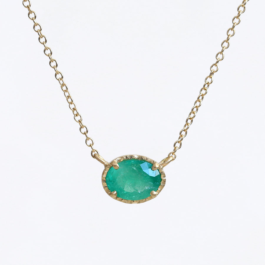 1.58ct Colombian Emerald necklace