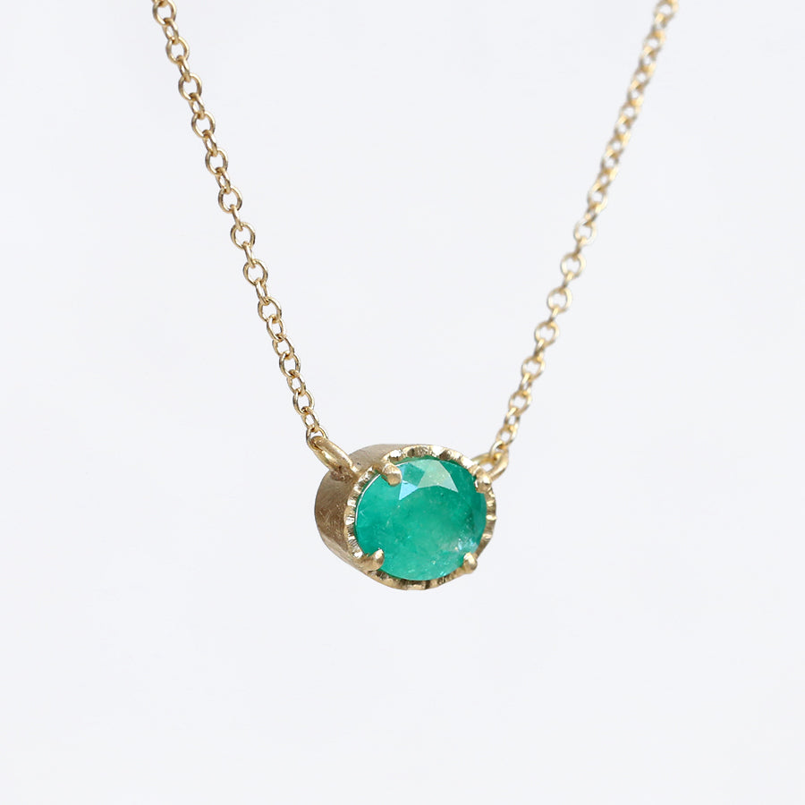 1.58ct Colombian Emerald necklace