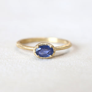 0.52ct blue sapphire ring