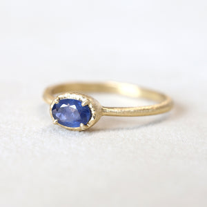 0.52ct blue sapphire ring