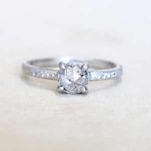 0.83ct slat & pepper diamond ring