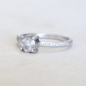 0.83ct slat & pepper diamond ring