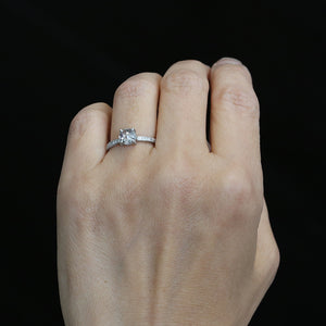 0.83ct slat & pepper diamond ring
