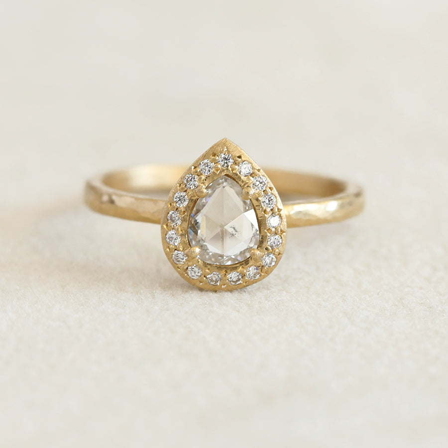 0.33ct Near Colorless diamond halo ring