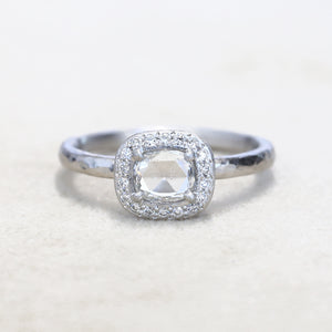 0.46ct rose cut diamond ring