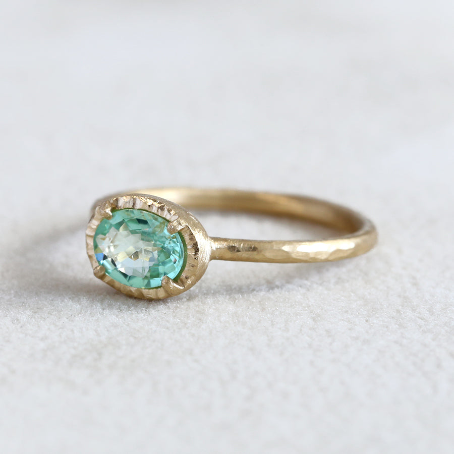 0.62ct Paraiba tourmaline ring