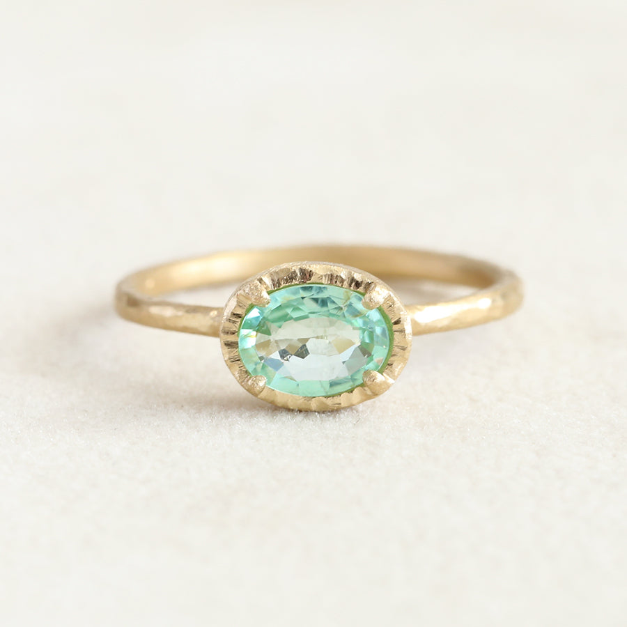 0.62ct Paraiba tourmaline ring