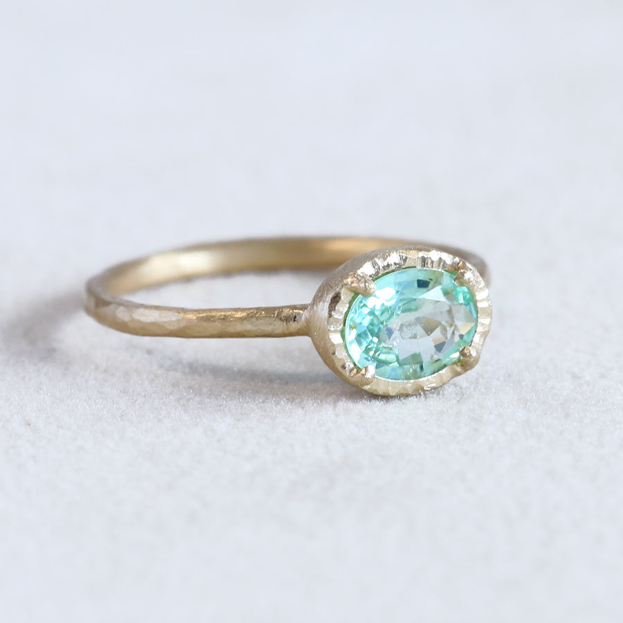 0.62ct Paraiba tourmaline ring