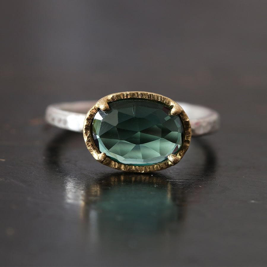 1.55ct Green tourmaline ring