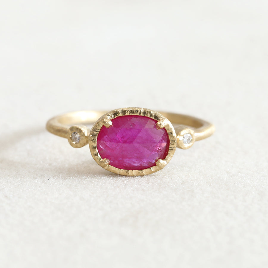 0.87ct Ruby Muguet ring