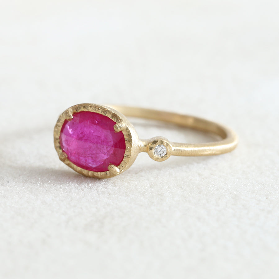 0.87ct Ruby Muguet ring