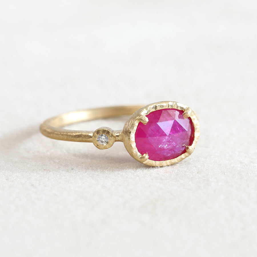 0.87ct Ruby Muguet ring