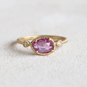 0.81ct Untreated Pink Sapphire Muguet ring
