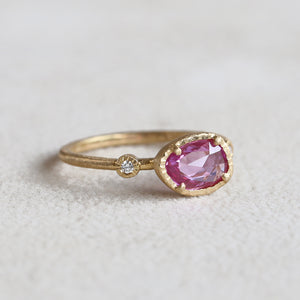0.81ct Untreated Pink Sapphire Muguet ring