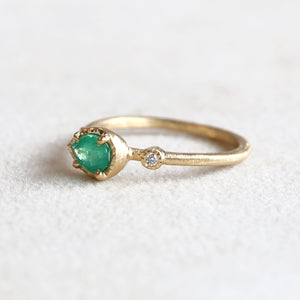 0.41ct Colombian Emerald Muguet ring