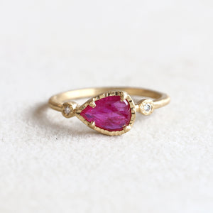 0.76ct Ruby Muguet ring