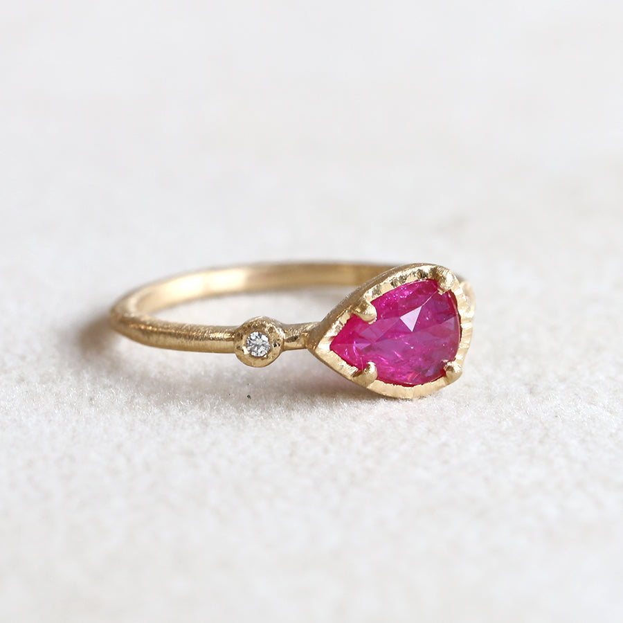 0.76ct Ruby Muguet ring