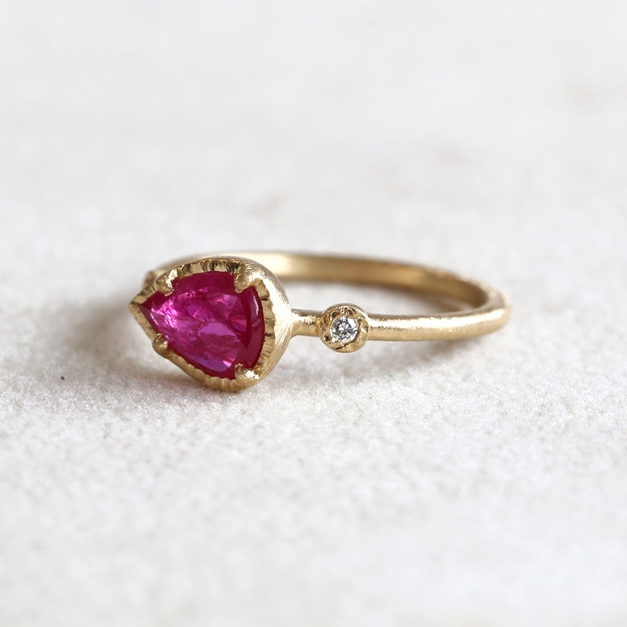 0.76ct Ruby Muguet ring