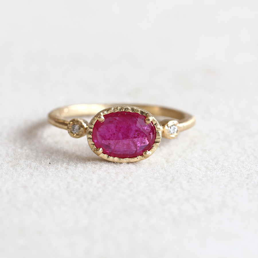 0.85ct Ruby Muguet ring