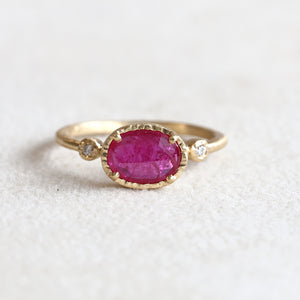 0.85ct Ruby Muguet ring