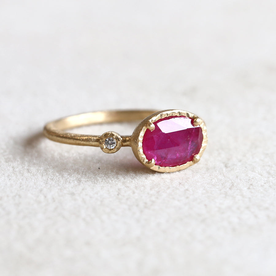 0.85ct Ruby Muguet ring
