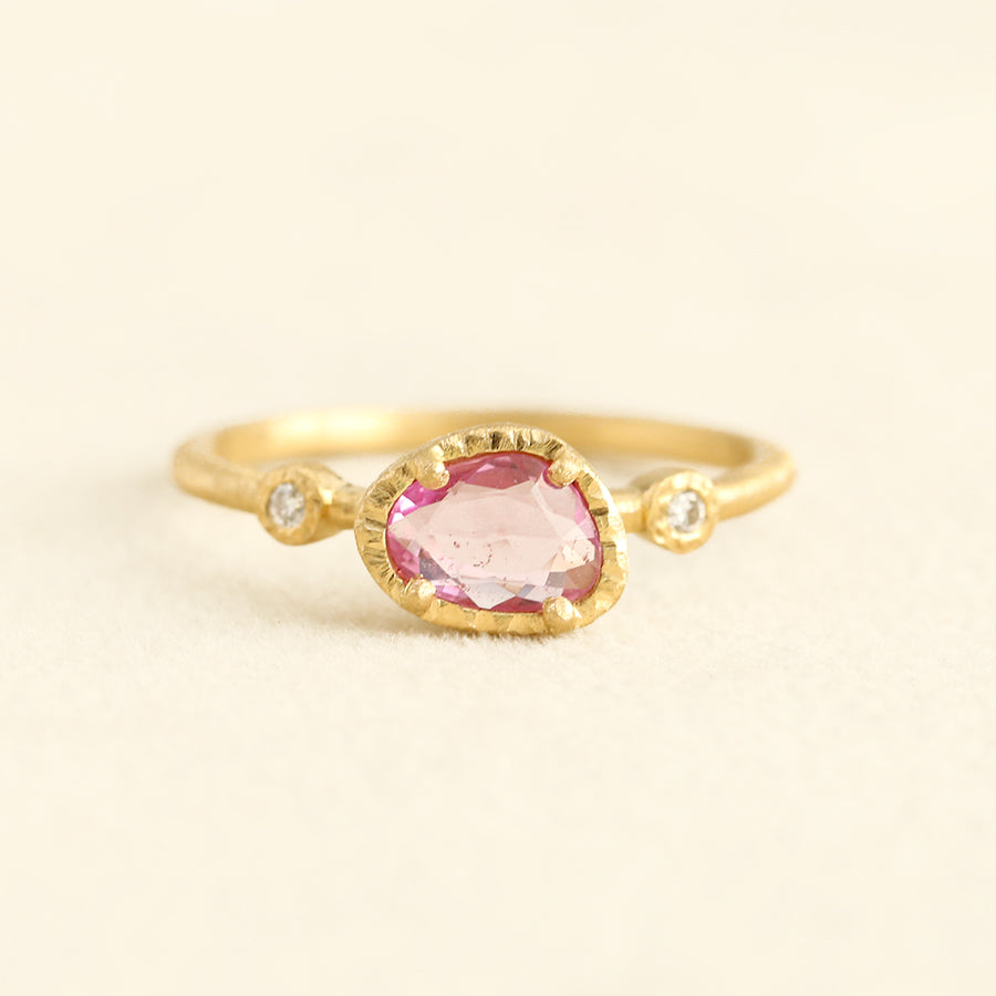 0.45ct Pink Sapphire Muguet ring