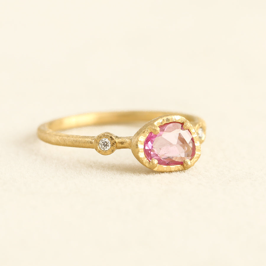 0.45ct Pink Sapphire Muguet ring