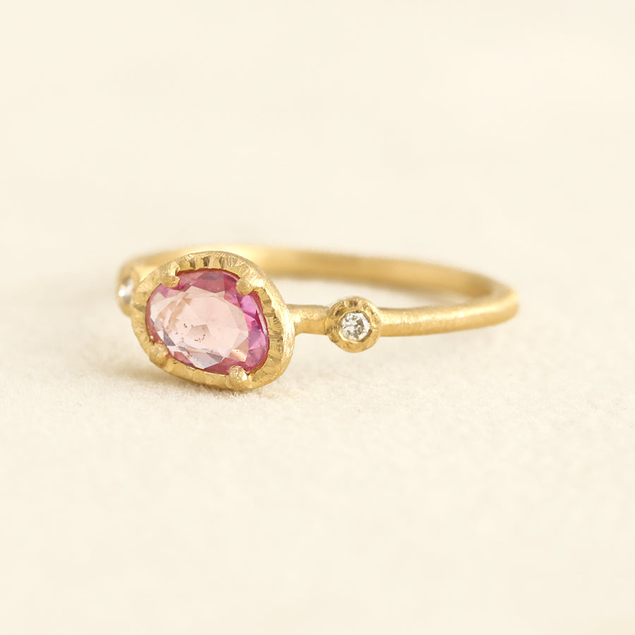 0.45ct Pink Sapphire Muguet ring