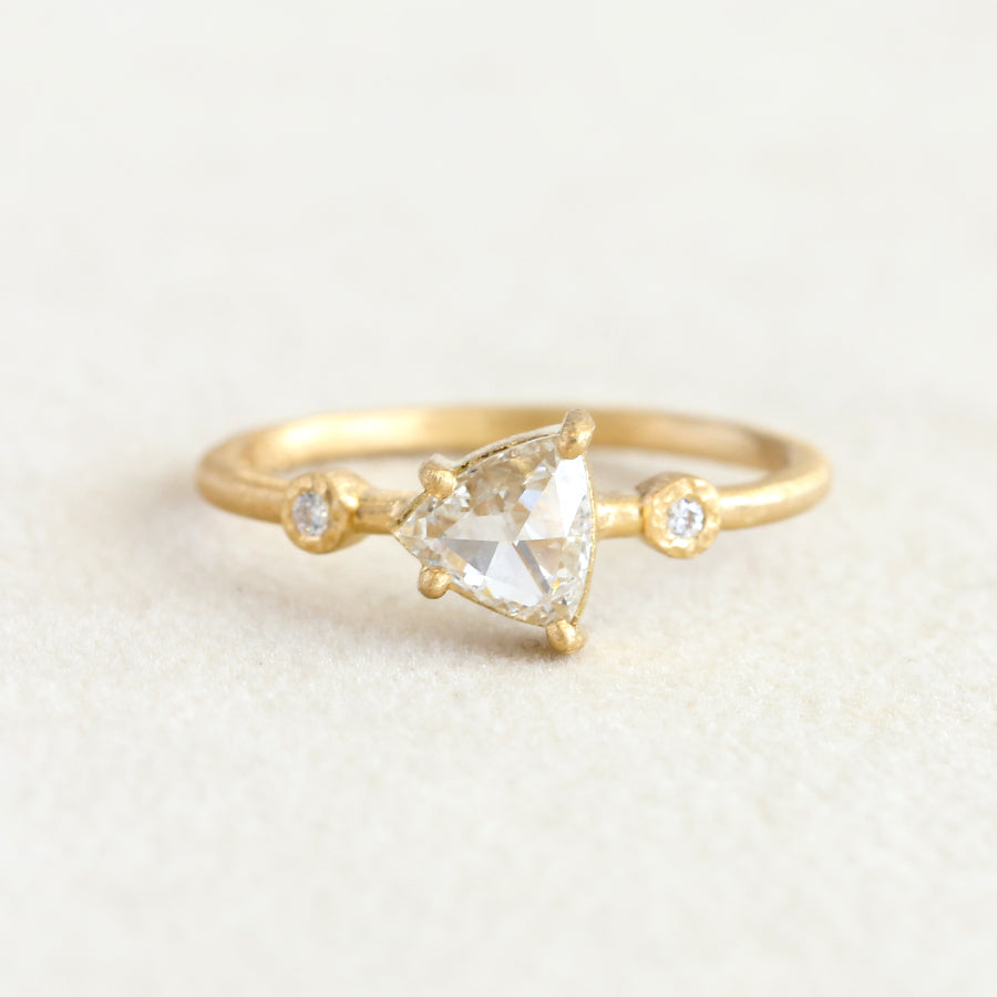 0.53ct rose cut diamond Muguet ring