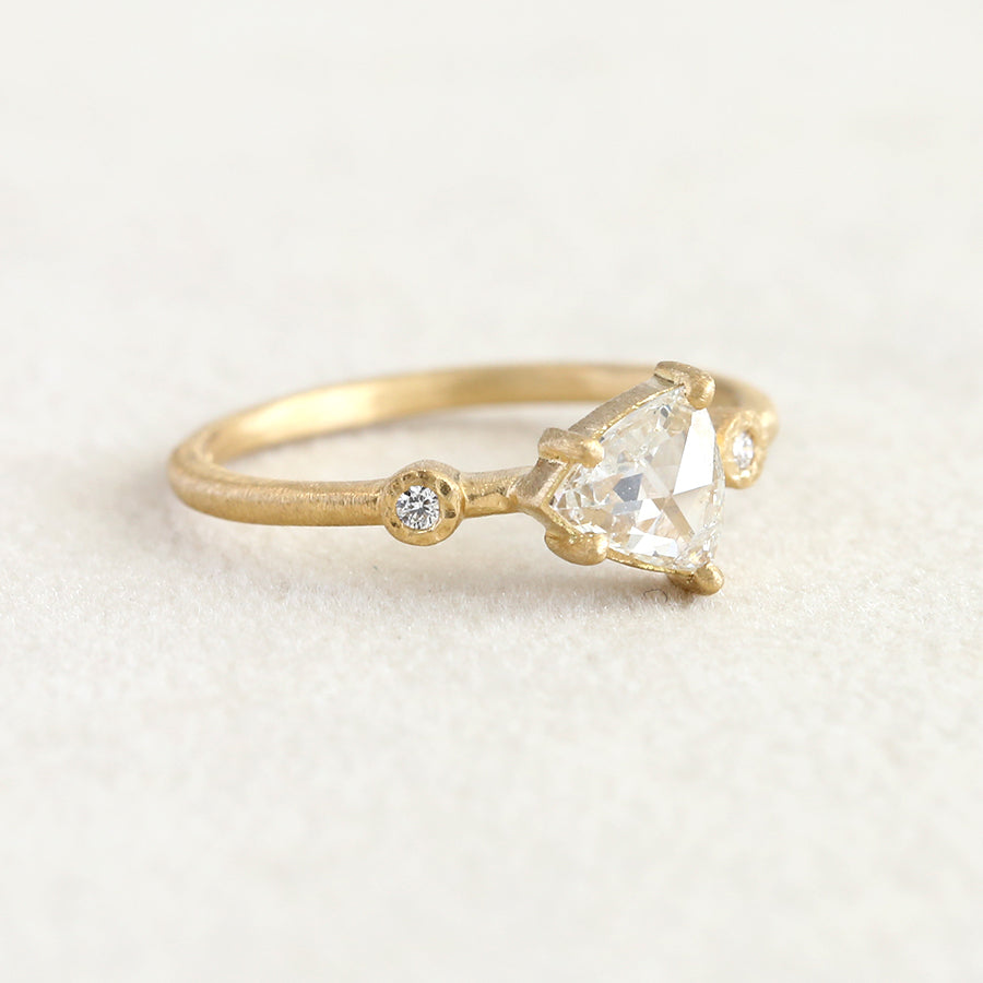 0.53ct rose cut diamond Muguet ring