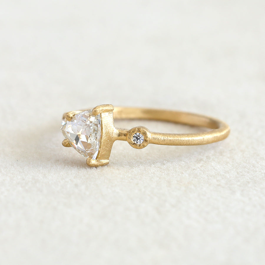 0.53ct rose cut diamond Muguet ring