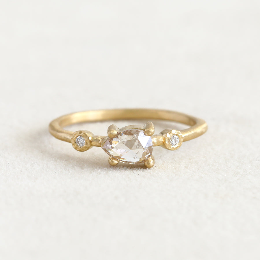 0.54ct grey diamond Muguet ring