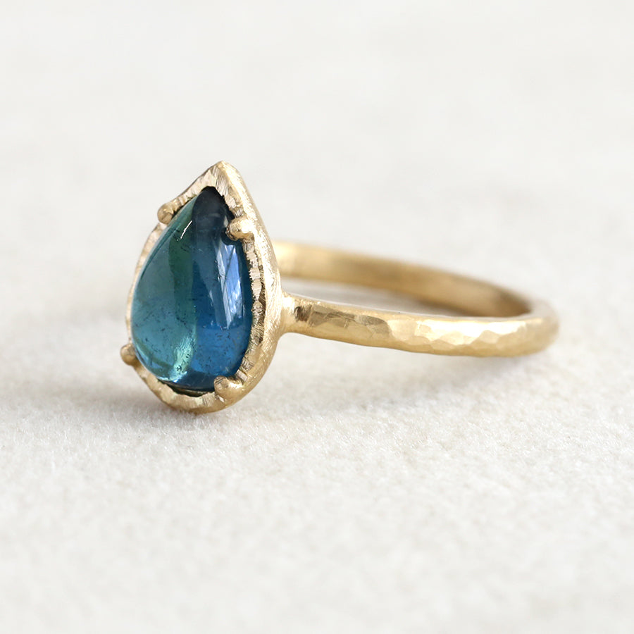 1.38ct Blue tourmaline ring