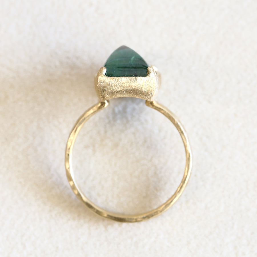 5.97ct bi-color tourmaline ring