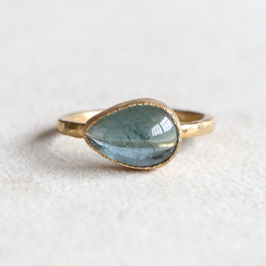 3.21ct Blue tourmaline ring
