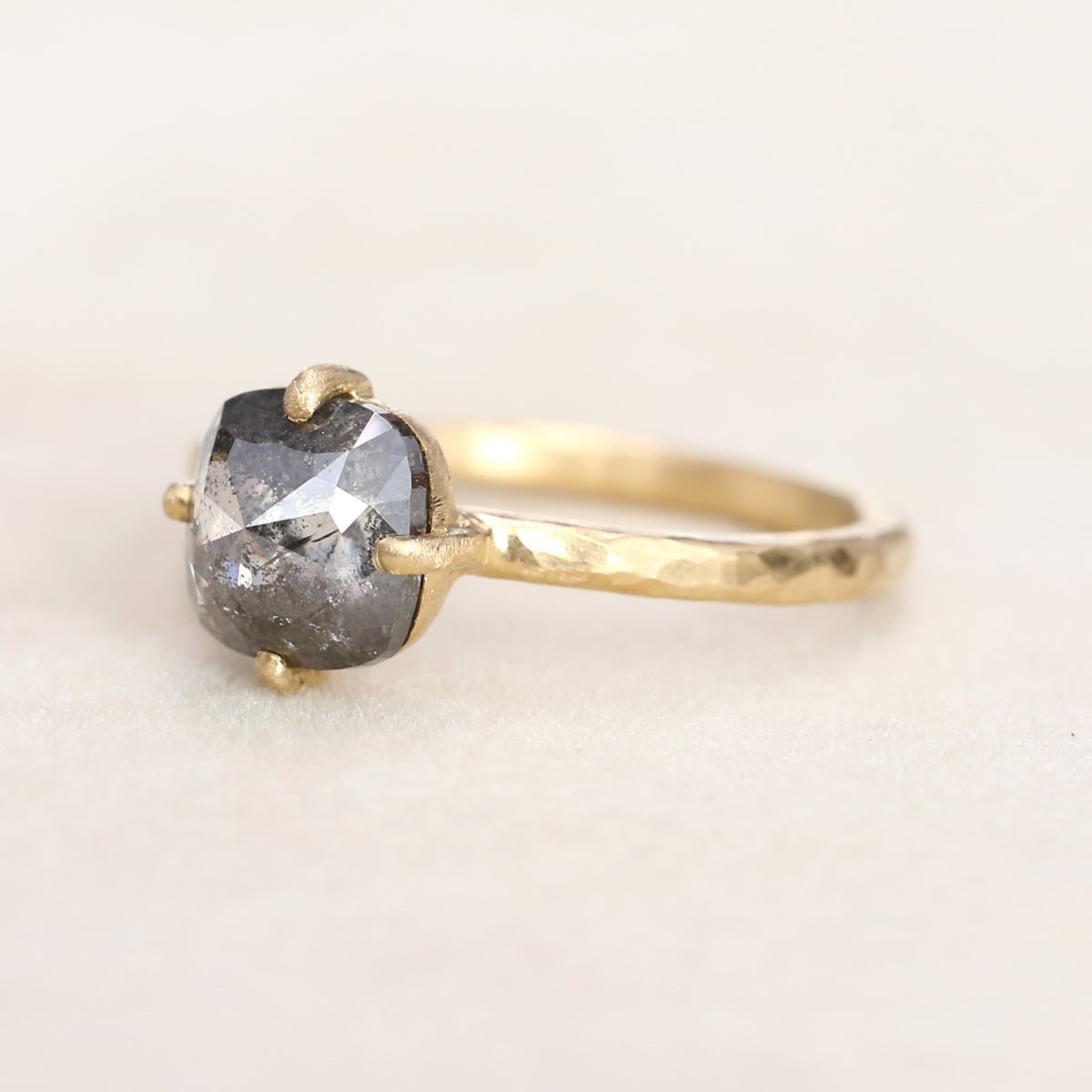 1.73 dark grey diamond ring