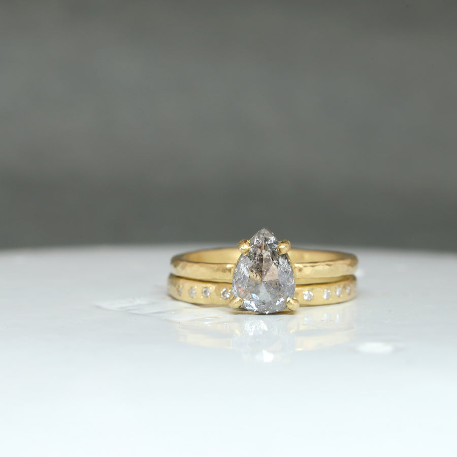 1.64ct salt & pepper diamond ring